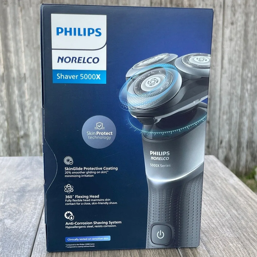 Philips Norelco Shaver 5000X Mens OS Black ‎ X5004/84 Electric Rotary Razor NEW